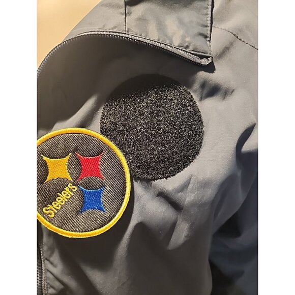 PITTSBURGH STEELERS Mens size XL full zip up Track Jacket gray NFL football team - Picture 3 of 9